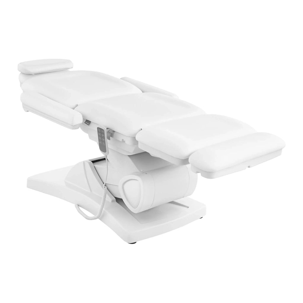 Poltrona estetica professionale in materiale sintetico altezza regolabile bianca 14_0001658