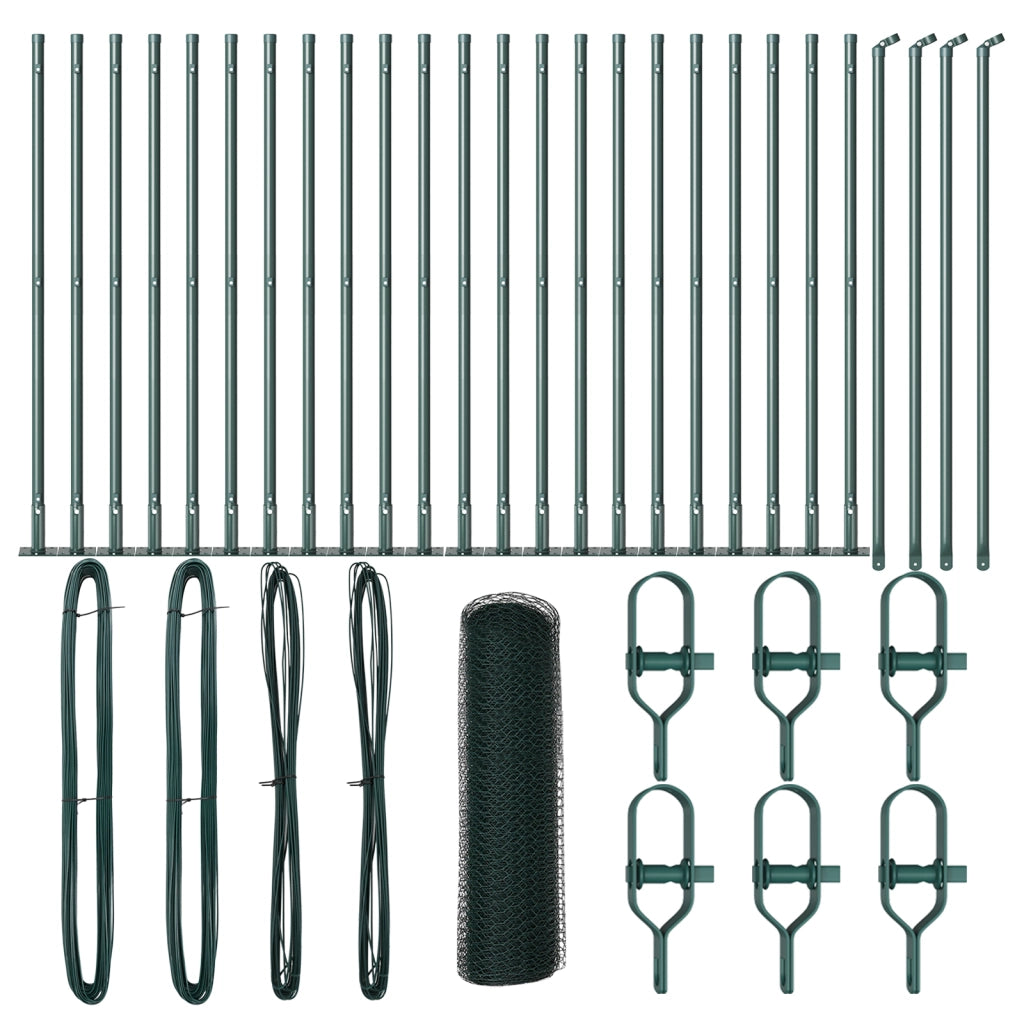 Recinzione Esagonale  Verde 1x50 m Acciaio