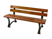 Panchina pesante ghisa bronzata legno color teak - cm.150x60x74h. - peso kg.39 1 pezzi Vette