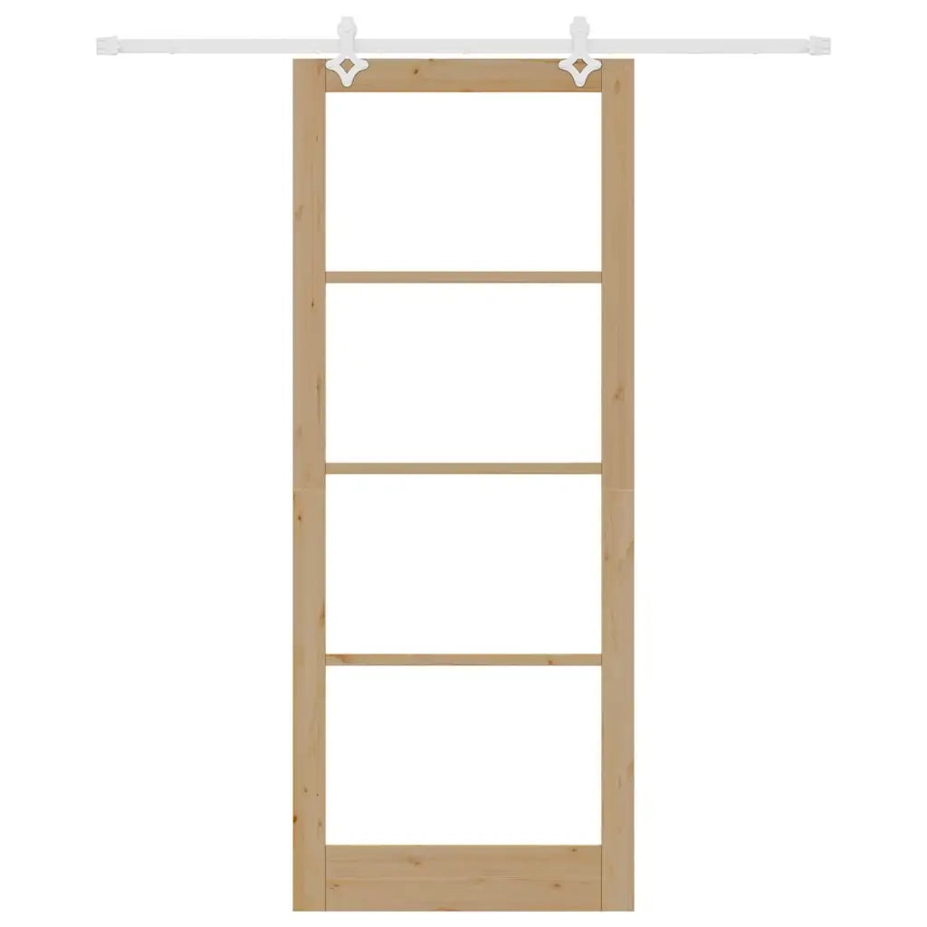 Porta Scorrevole Marrone 93 x 232 cm Legno e metallo 3332263