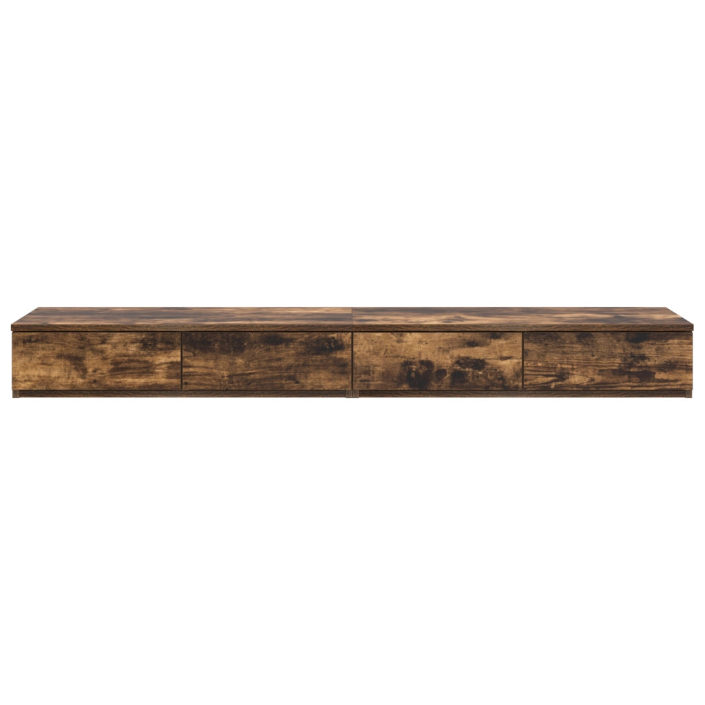 Cassetti per letto Rovere affumicato 160x36,5x16,5 cm Legno ingegnerizzato