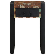 Tavolino Multicolore 35x35x50 cm in Legno Massello Recupero 4015944