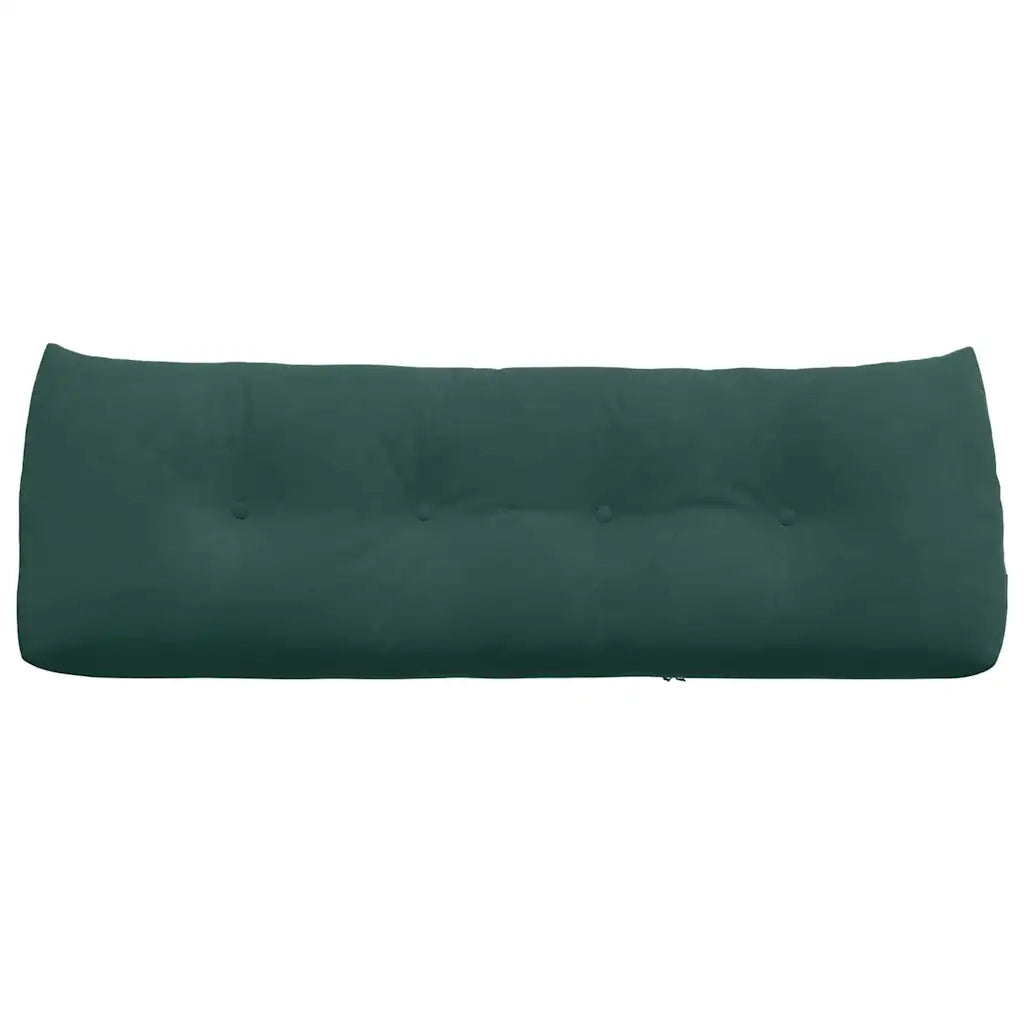 Cuscino per Schiena | Cuscino dorsale Verde Scuro 140 x 24 x 50 cm Velluto