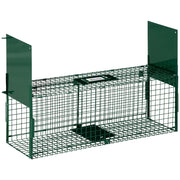Gabbia Trappola per Animali Vivi ¨C zephmum ¨C Verde Scuro 80x25x30cm