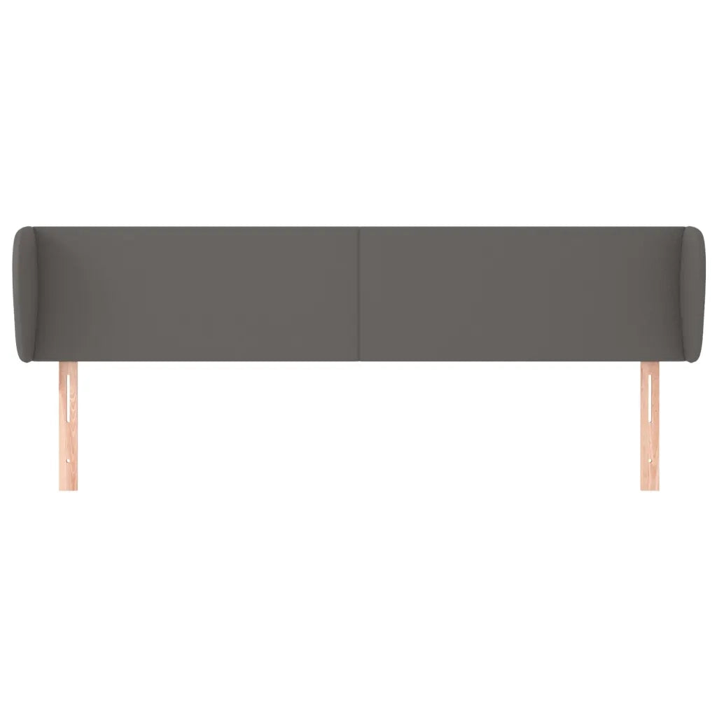 Testiera | Testata ad Orecchio Grigio 203x23x78/88 cm in Similpelle