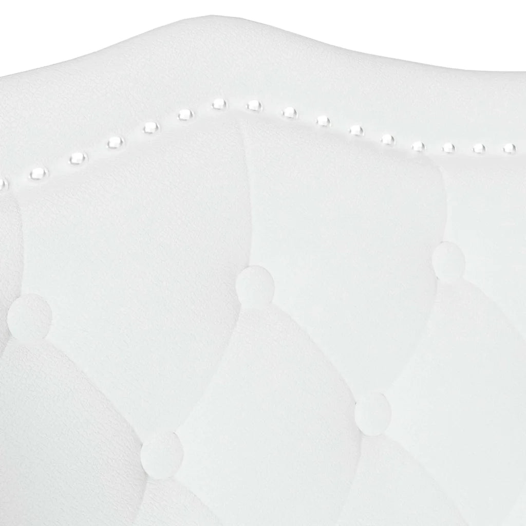 Panca Chesterfield Bianco 120,5 x 65 x 75 cm Pelle Sintetica 42019285