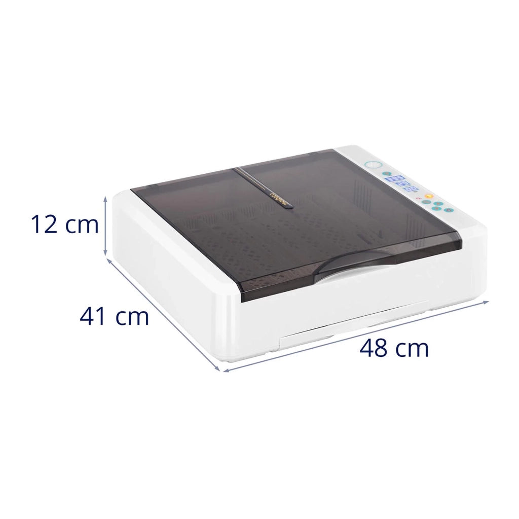 Dispositivo di incubazione incubatrice automatica ventilata per uova (36 uova (gallina), 20 - 39,5 ° C, 200 watt, candela per uova) 14_0005632