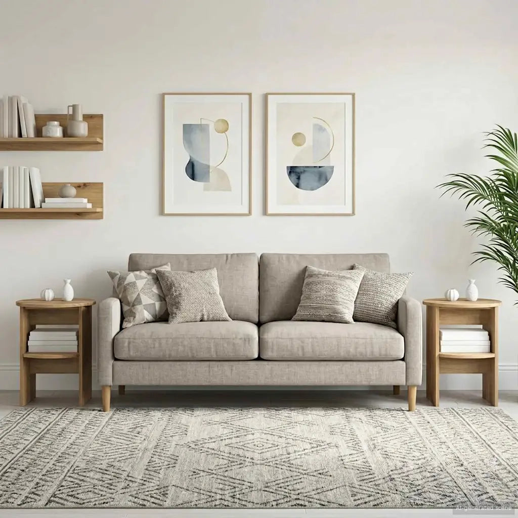 Mobile laterale 2 pcs Rovere Artigianale Ø40 x 50 cm