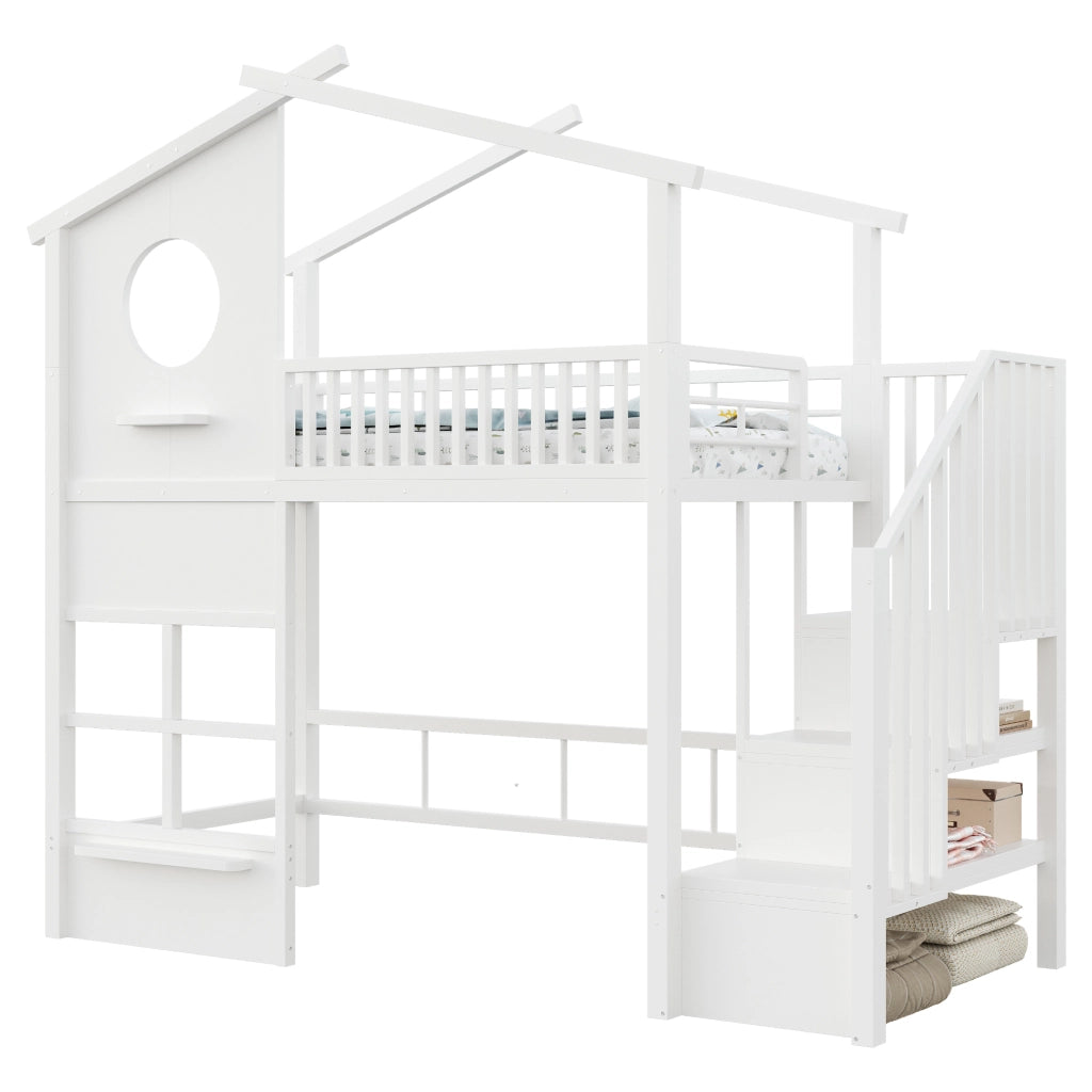 letto a castello metallo bianco 90 x 200 cm