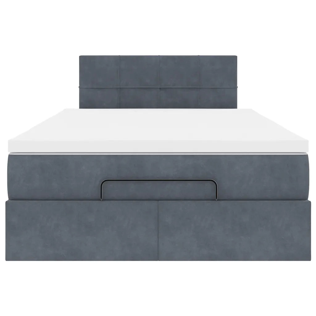 Struttura Letto Pouf con Materasso 120x200 cm Velluto 3311766