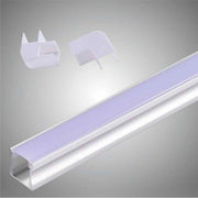 Trade Shop - Profilo In Alluminio 2 Mt Incasso Copertura Opaca Per Strip Led Strisce Al-09 -