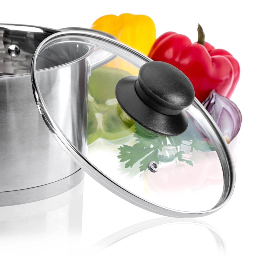 Set di 2 coperchi in vetro KADAX da 30 cm, resistenti al calore, per pentole e padelle.