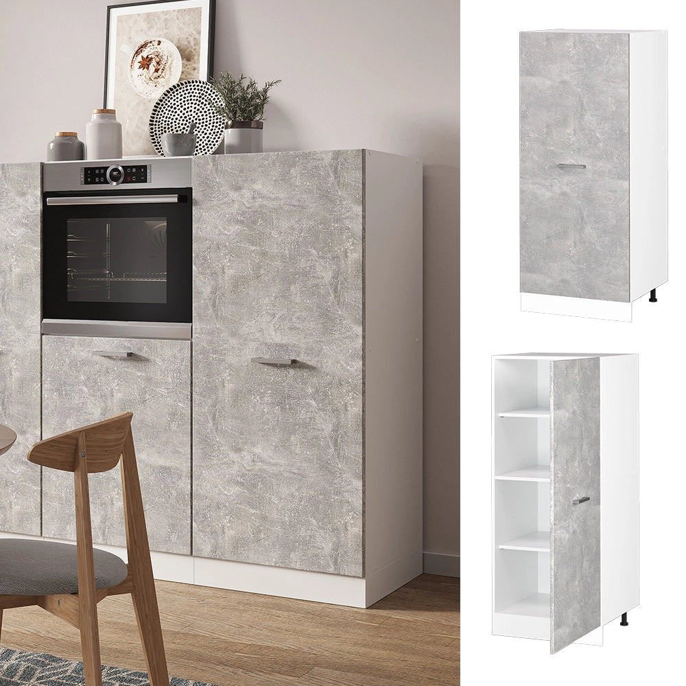 Mobile cucina dispensa R-Line Calcestruzzo/Bianco 60 cm Vicco