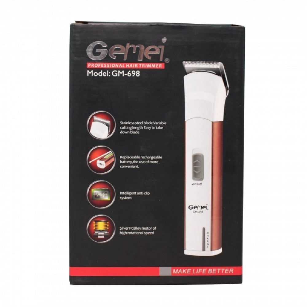 Trade Shop - Tagliacapelli Tagliabarba Professionale Elettrico A Batteria Ricaricabile Gm-698 -