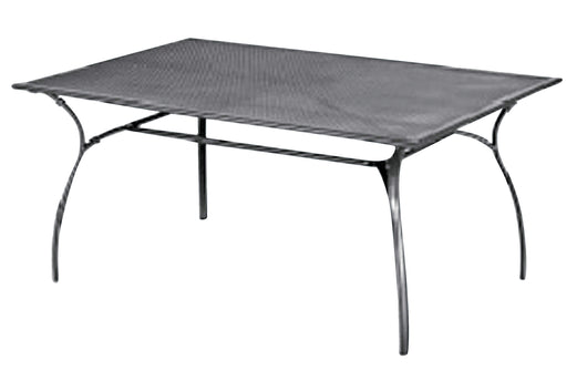 Tavolo Rettangolare da Giardino 160x100 cm in Ferro Vorghini Ameno Antracite