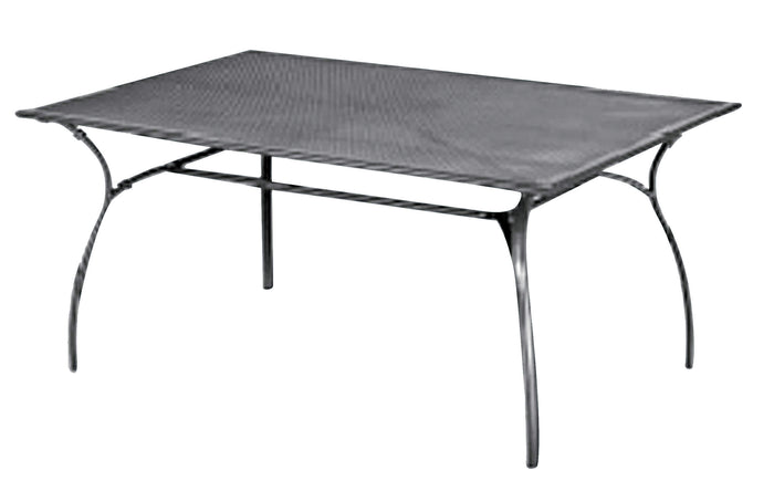 Tavolo Rettangolare da Giardino 160x100 cm in Ferro Vorghini Ameno Antracite