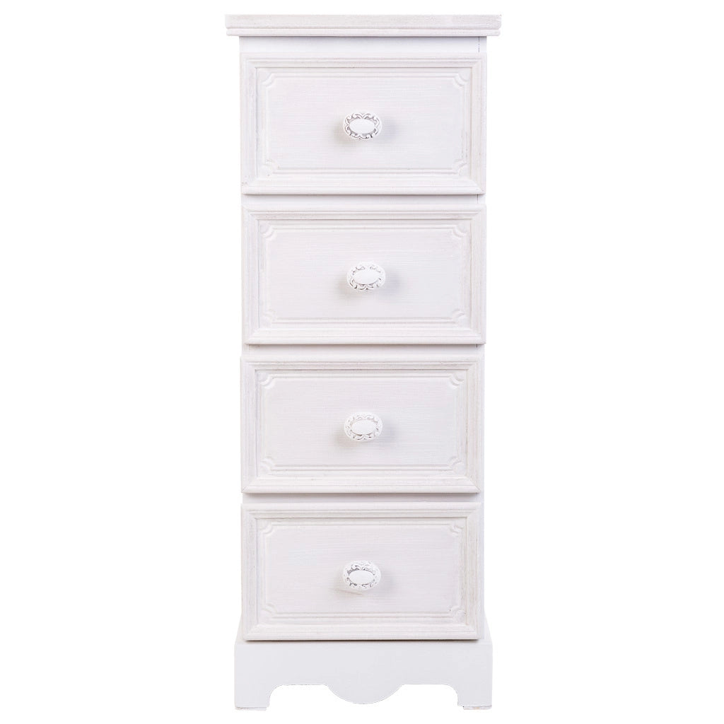 Colonne portaoggetti in legno bianco 31x26x80h cm