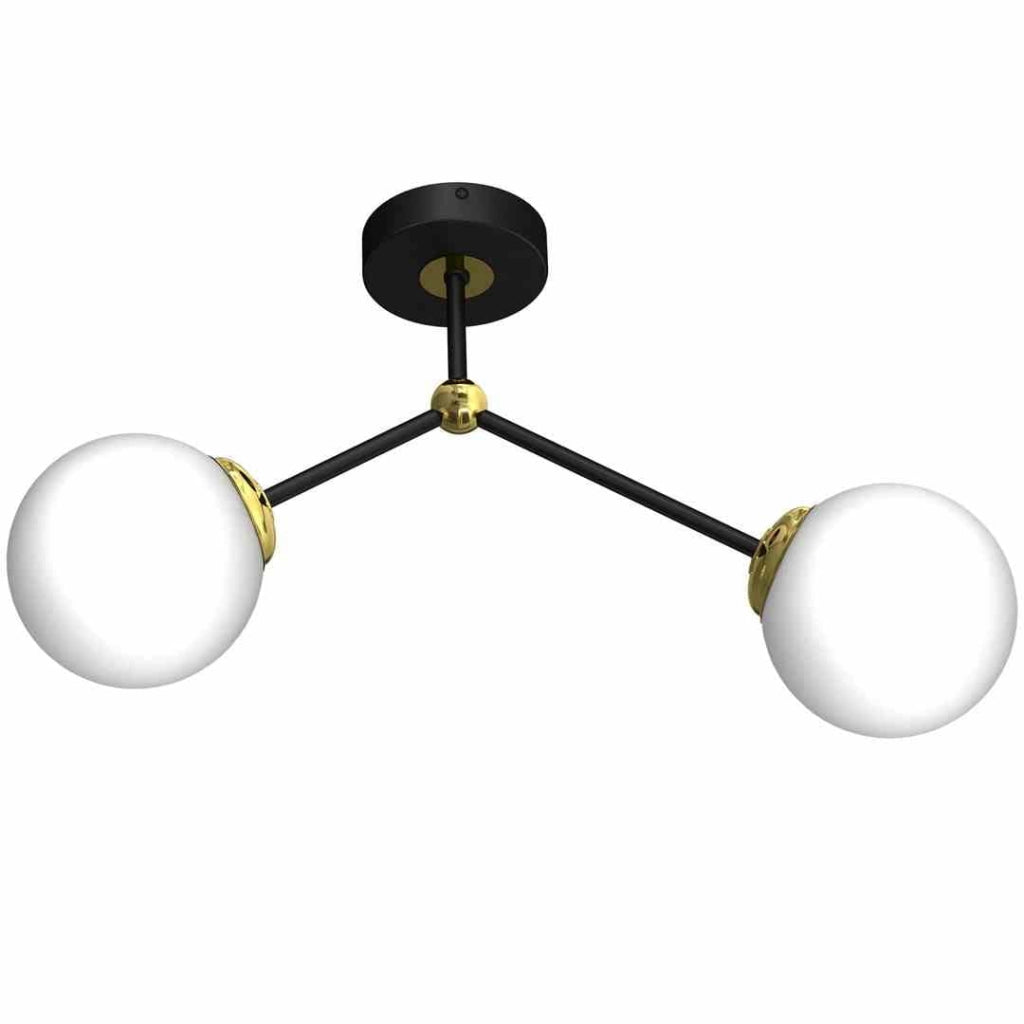 Plafoniera Milagro Joy Gold 2xE14 nero/oro in metallo