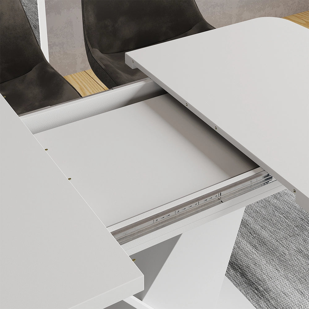 Vicco tavolo da pranzo allungabile Bianco 120 x 80 cm estensibile