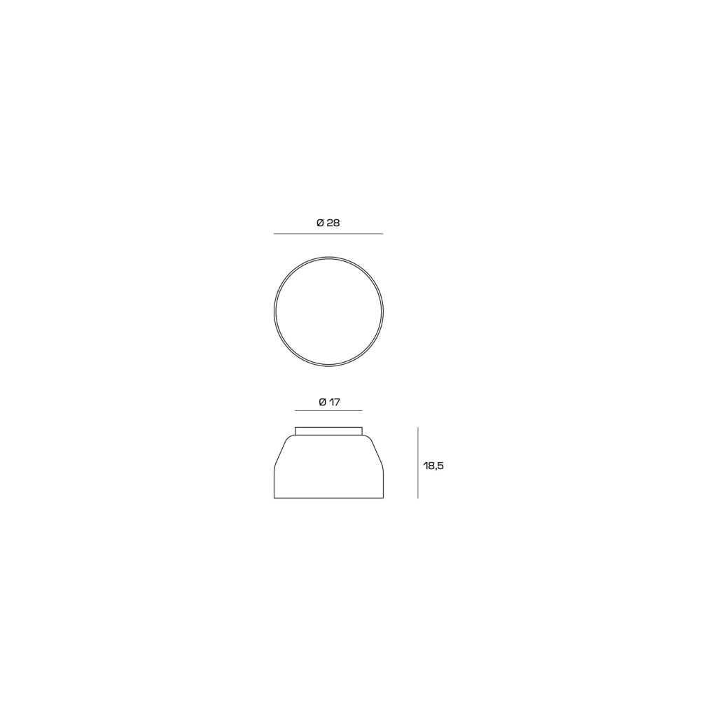 MUG LAMPADARIO DA SOFFITTO PICCOLO 1 LUCE IN METALLO ATTACCO E27 D.28CM