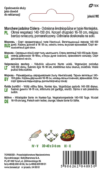 Carota commestibile Cidera 3g