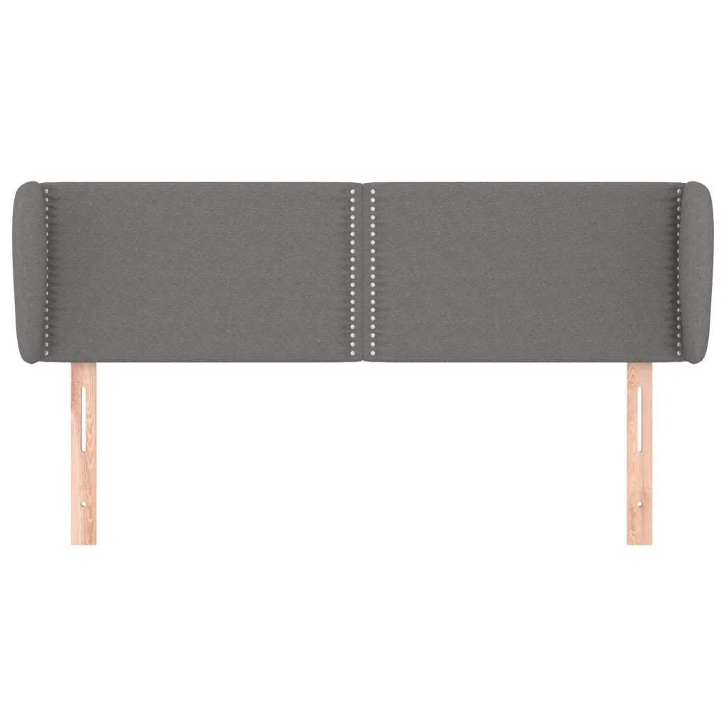 Testiera ad Orecchio Grigio Scuro 147x23x78/88 cm in Tessuto 3117003