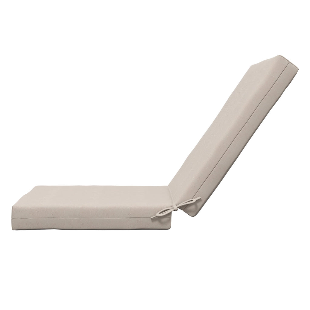Set 2 Cuscini per Sedie da Giardino con Schienale ¨C Xylo ¨C Beige 112x51 cm Spessore 8 cm