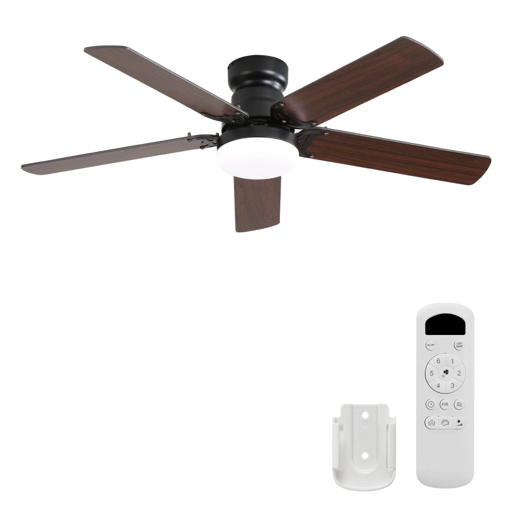 Ventilatore da soffitto 106 cm con LED dimmerabile, telecomando, motore DC silenzioso e funzione timer