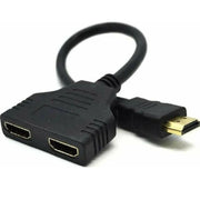 Trade Shop - Adattatore Splitter Hdmi Maschio A 2 Hdmi Femmina 32 Cm Supporta Hd 1080p Q-c29 -