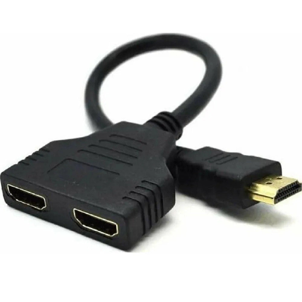 Trade Shop - Adattatore Splitter Hdmi Maschio A 2 Hdmi Femmina 32 Cm Supporta Hd 1080p Q-c29 -