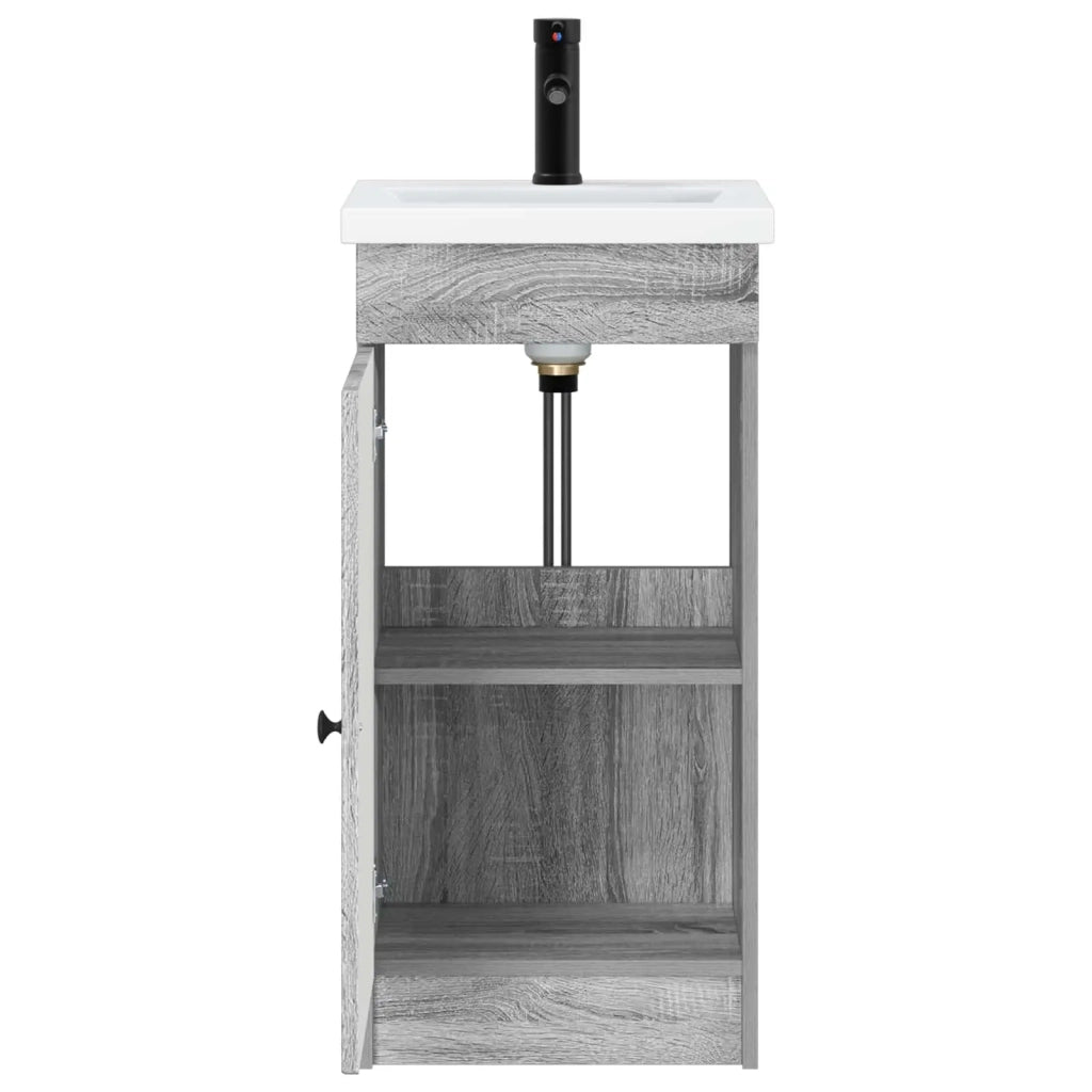 Mobile da bagno con lavabo Sonoma grigio 42 x 40 x 84,5 cm 890000