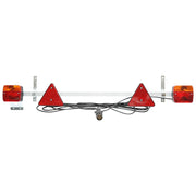 Gancio di traino regolabile 1-1,6 m con lampade, cavo 2,5/6 m e spina a 7 poli Breckner Germany