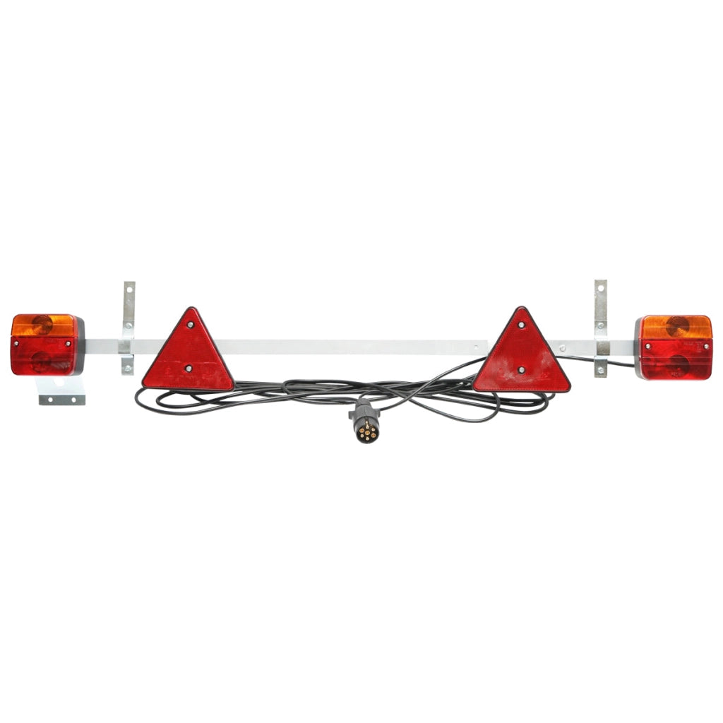 Gancio di traino regolabile 1-1,6 m con lampade, cavo 2,5/6 m e spina a 7 poli Breckner Germany