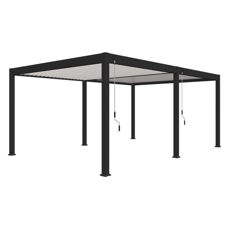 Pergola bioclimatica Ombréa VS autoportante 4x6M - Antracite/bianco