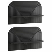 Scaffale da parete 2 pz Nero 60 x 13.5 x 37.5 cm 8014942