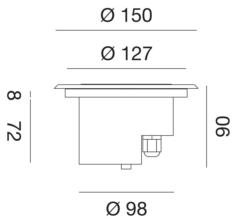 Faretto da Incasso Calpestabile GES260 - Segnapasso a LED con Struttura in Alluminio e Cover in Acciaio Inox AISI 306, IP67 - Gealuce
