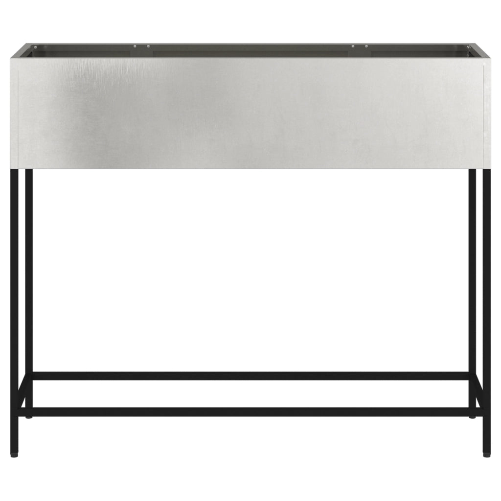 Pianter da Giardino Rialzato 100x26x82 cm in Acciaio Inossidabile