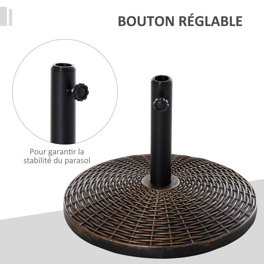Base per Parasole Tondo ¨C Zephmum ¨C Nero 53x40 cm 25 kg