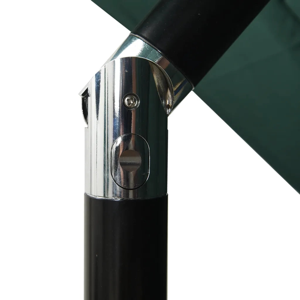 Ombrellone a 3 Livelli con Palo in Alluminio Verde 2,5x2,5 m 313837