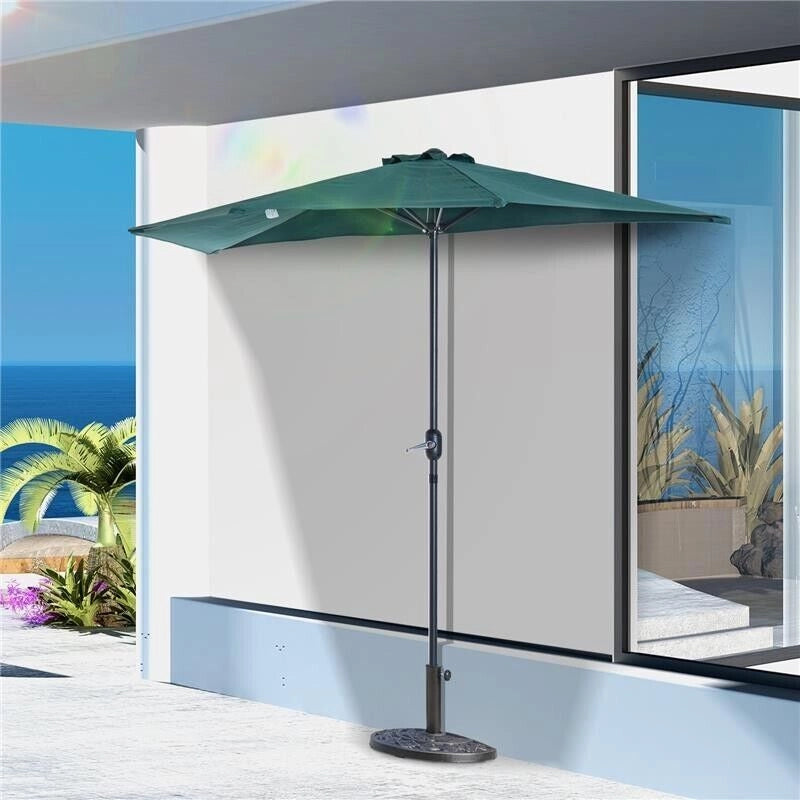 OMBRELLONE SEMICIRCOLARE IMPERMEABILE 269 X 138 X 236 CM VERDE