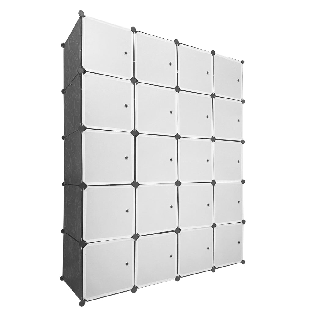 Guardaroba Cubo Personalizzabile Boxed Premium 20 Cubi/Ante 183x147x47 cm Nero