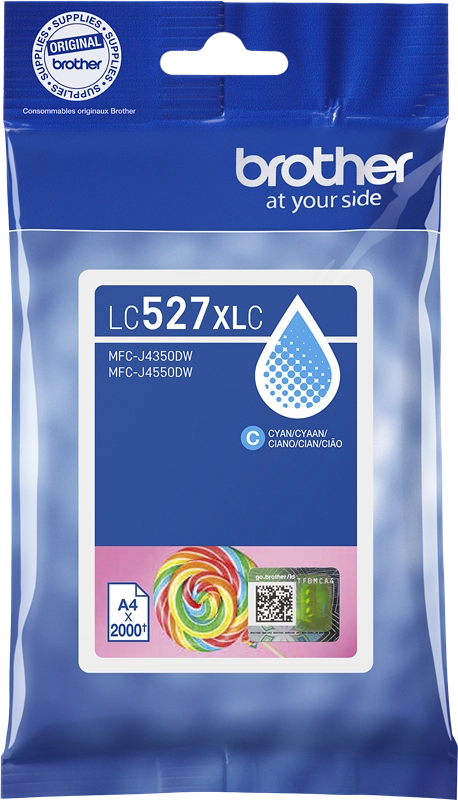 Brother LC527XLC cartuccia d'inchiostro 1 pz Originale Resa elevata (XL) Ciano