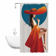 Trade Shop - Tenda Doccia Vasca Bagno Impermeabile Donna Sexy 180 X 200cm Con 12 Anelli 87094 -