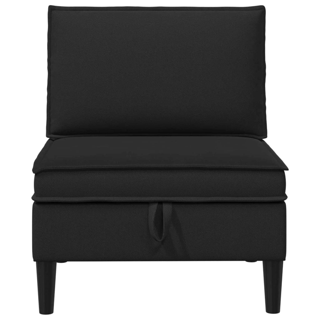 Divano Medio con Storage Nero Velluto