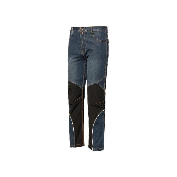 Issaline 8838B Extreme Pantalone da lavoro Jeans Stretch rinforzi antiabrasione Cordura taglia L colore Blu