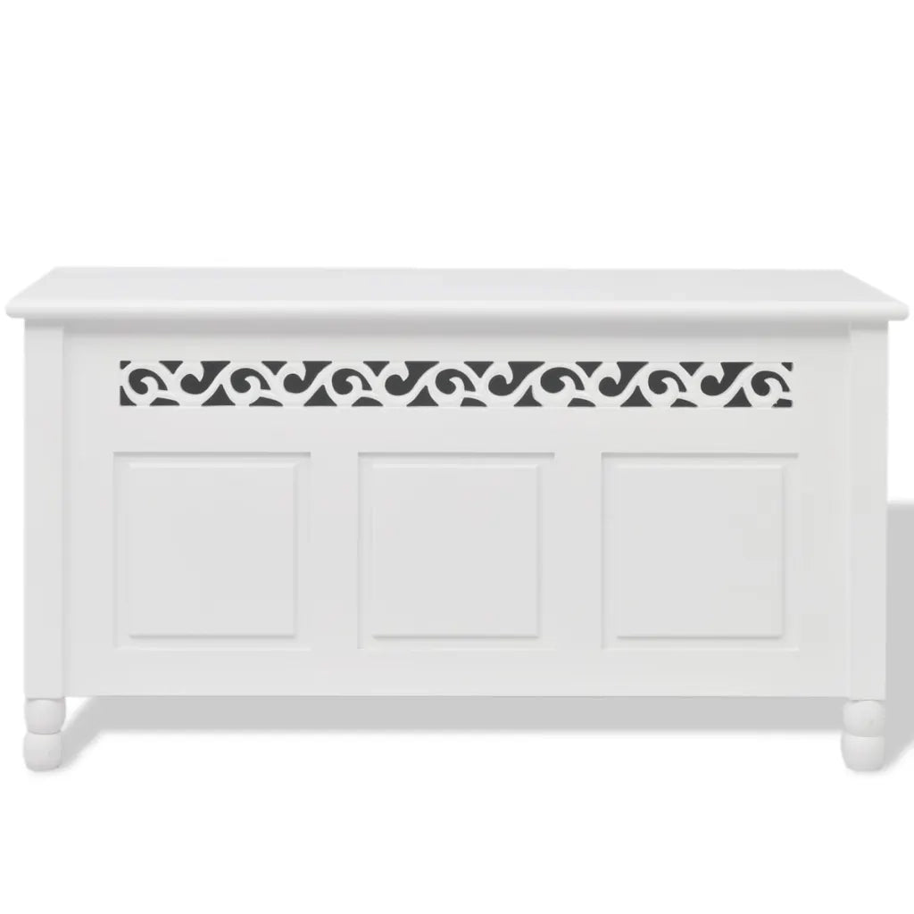 Cassapanca in Stile Barocco MDF Bianca 242646