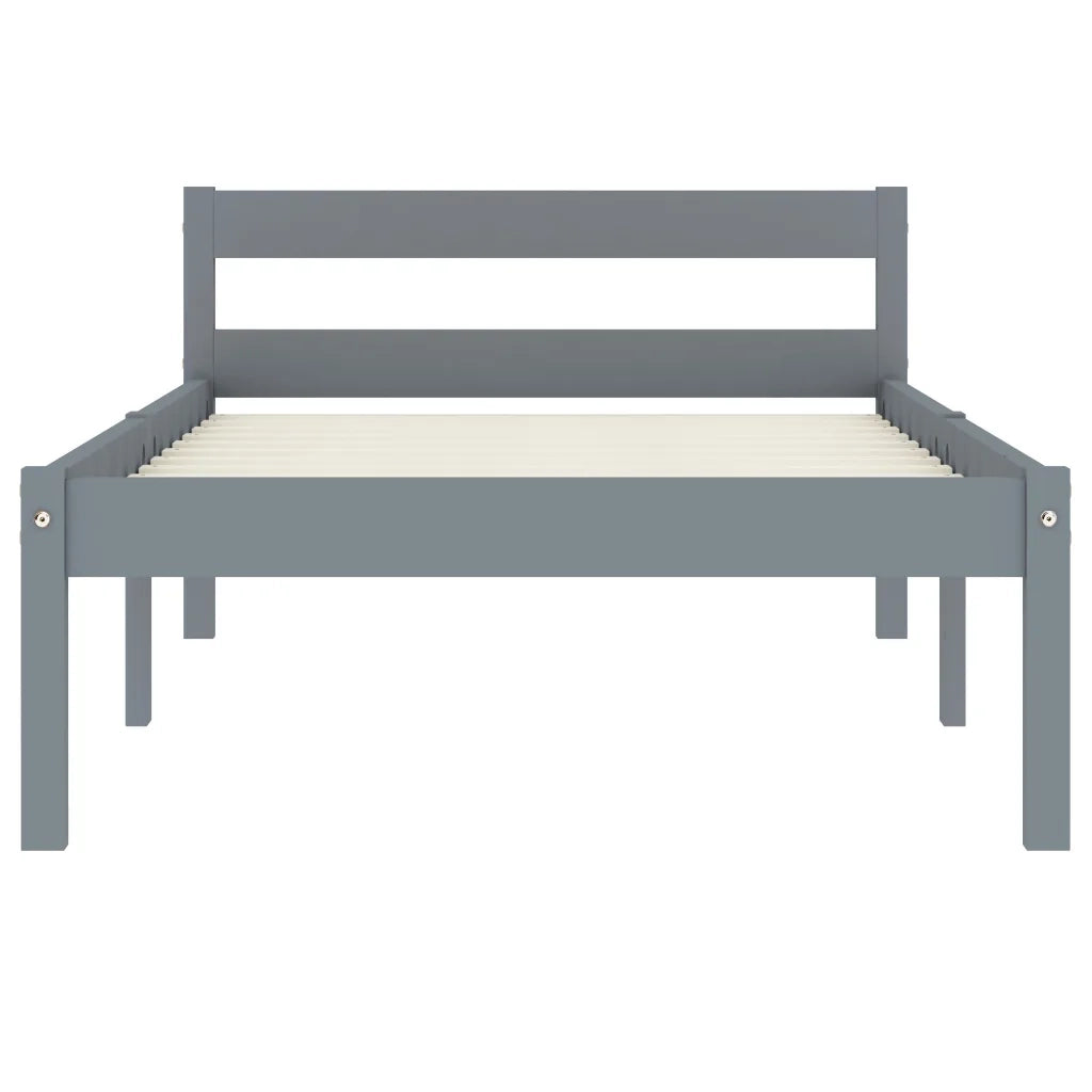 Giroletto senza Materasso Grigio 90x200 cm in Legno di Pino 283196