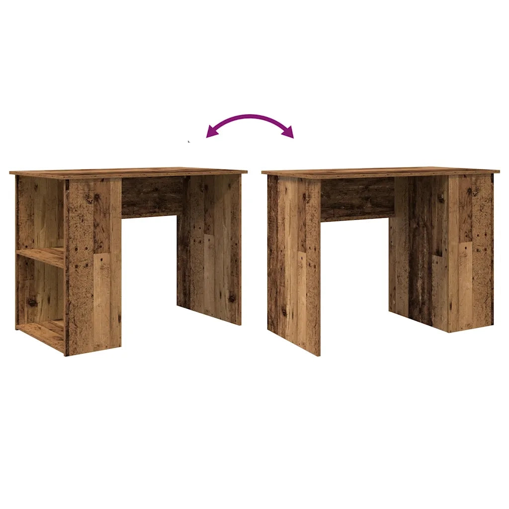 Scrivania | Tavolo da Ufficio Legno Antico 100x55x75 cm in Legno Multistrato