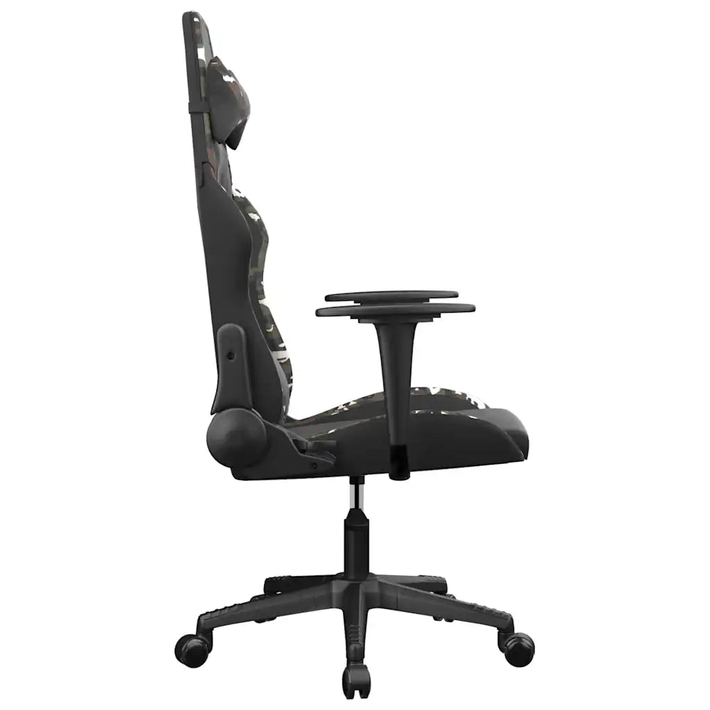 Sedia da Gaming Massaggiante Nero e Mimetico in Similpelle