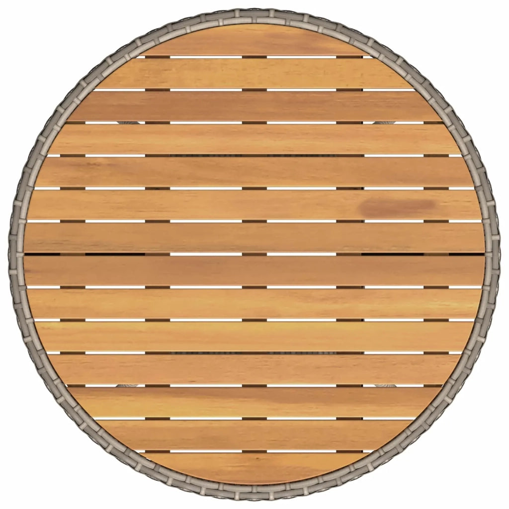 Tavolo per la cena Grigio e Acacia 70 x 70 x 73 cm 42026919